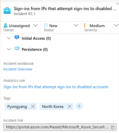 Select Microsoft incident creation rule