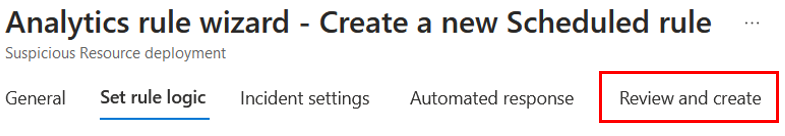 Suspicious Activity analytics rule wizard - headers